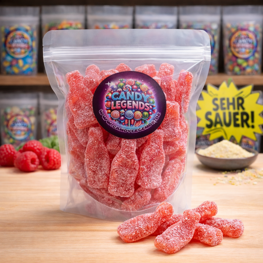 Super saure Himbeerflaschen 300g Einzelsorte