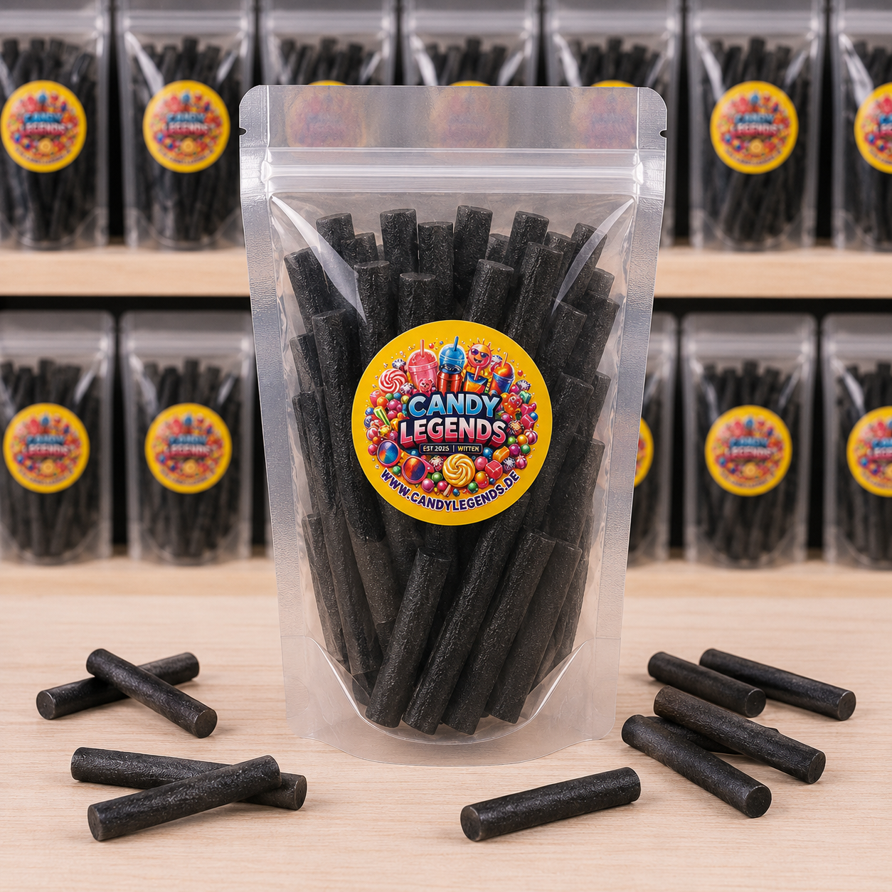 Lange Lakritz Stangen salzig 300g Einzelsorte