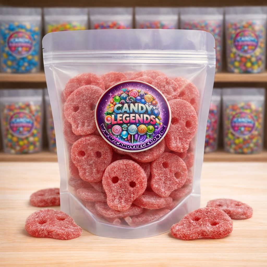 Saure Totenköpfe Erdbeere 300g Einzelsorte (halal & vegan)
