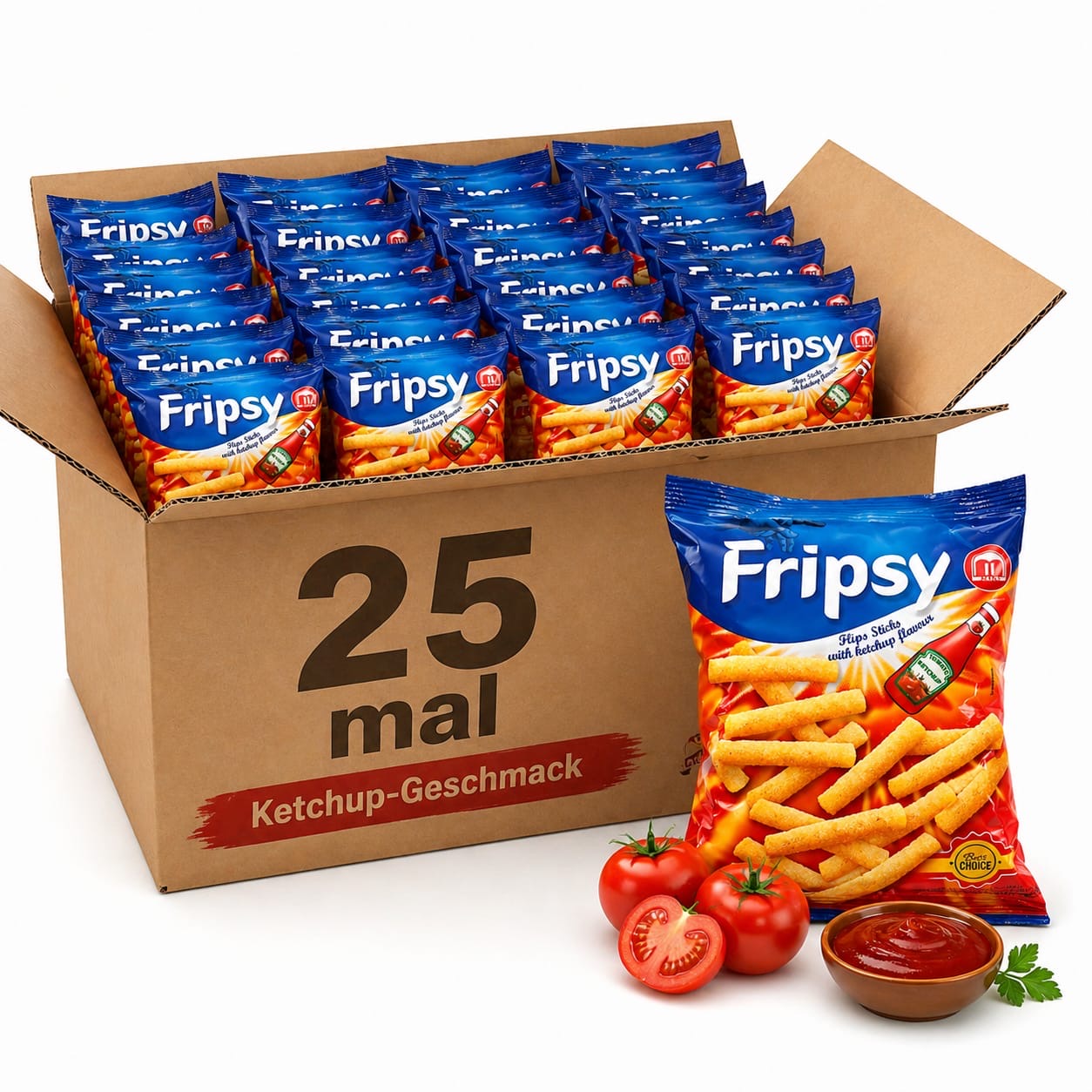 Fripsy - 25x Flips Sticks Ketchup 40g (halal)(Mazedonien)