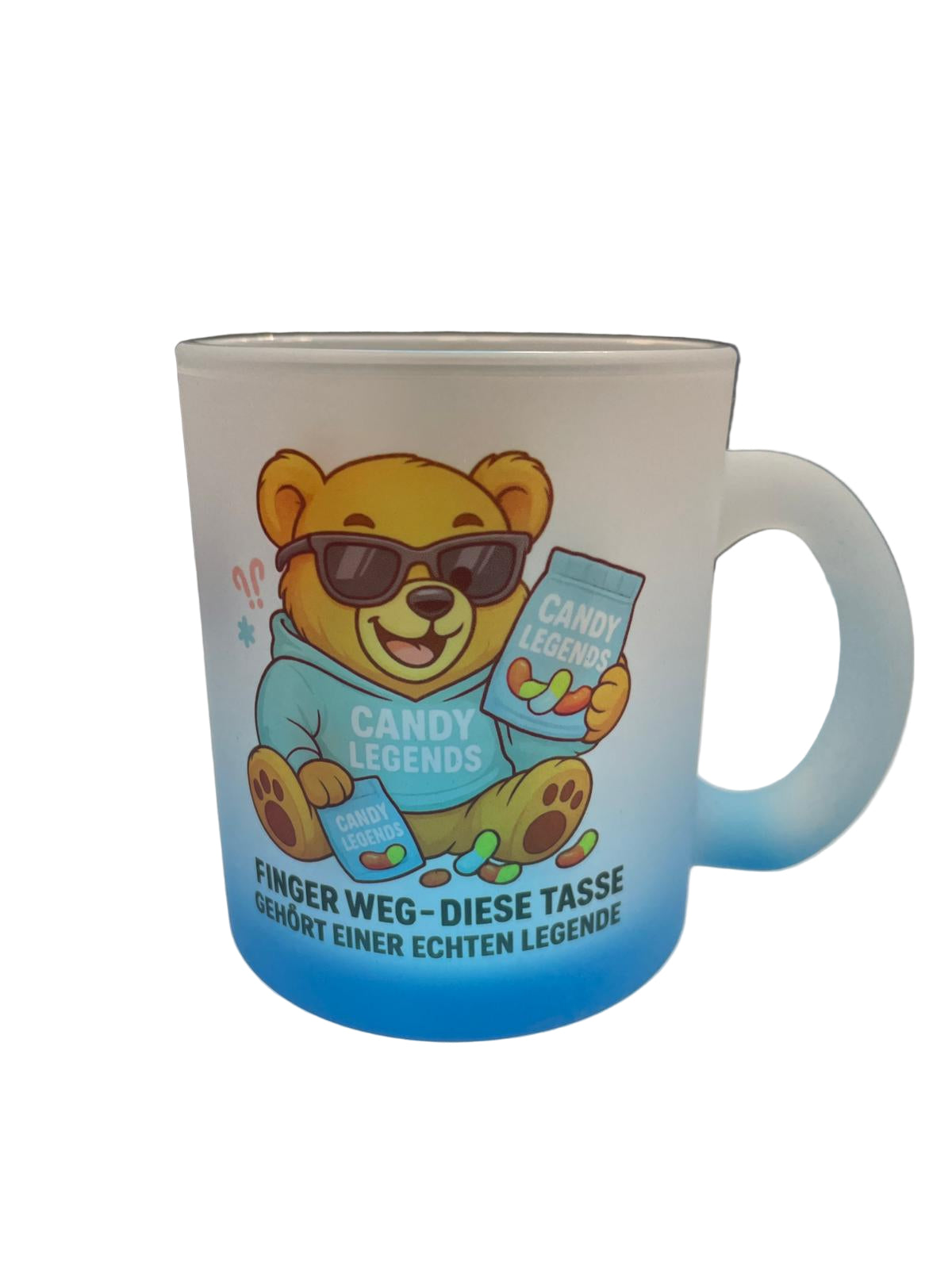 "Finger weg" Glastasse