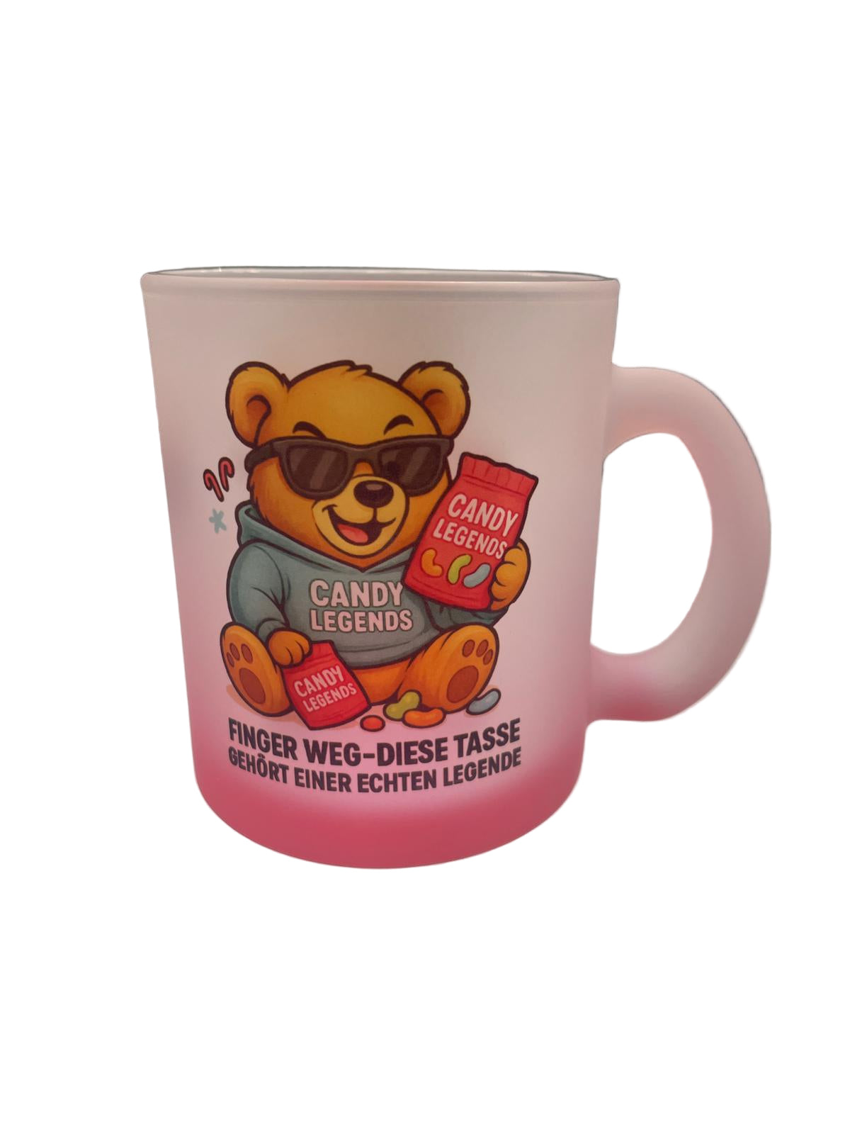 "Finger weg" Glastasse