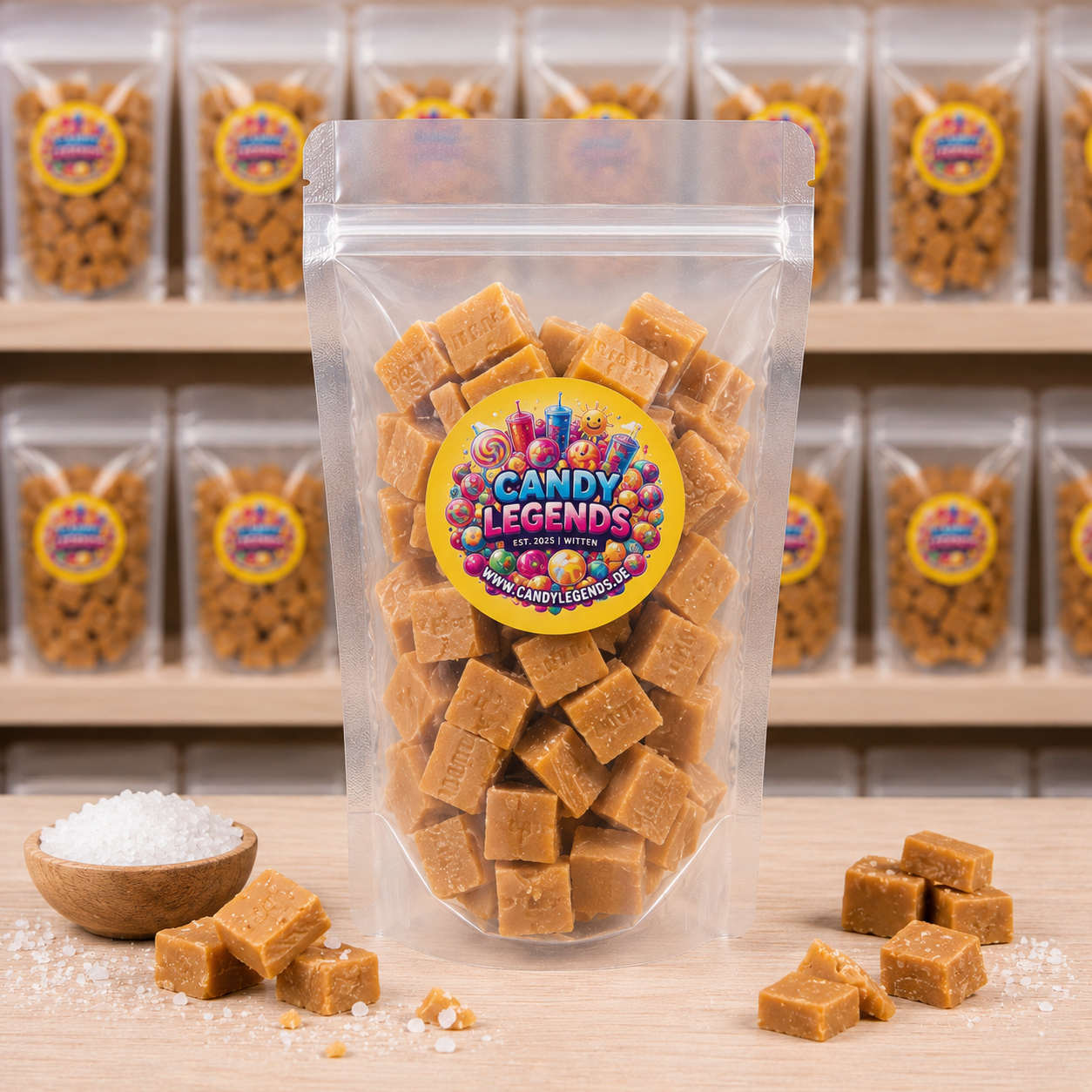 Premium Salz Karamell Fudge 300g Einzelsorte