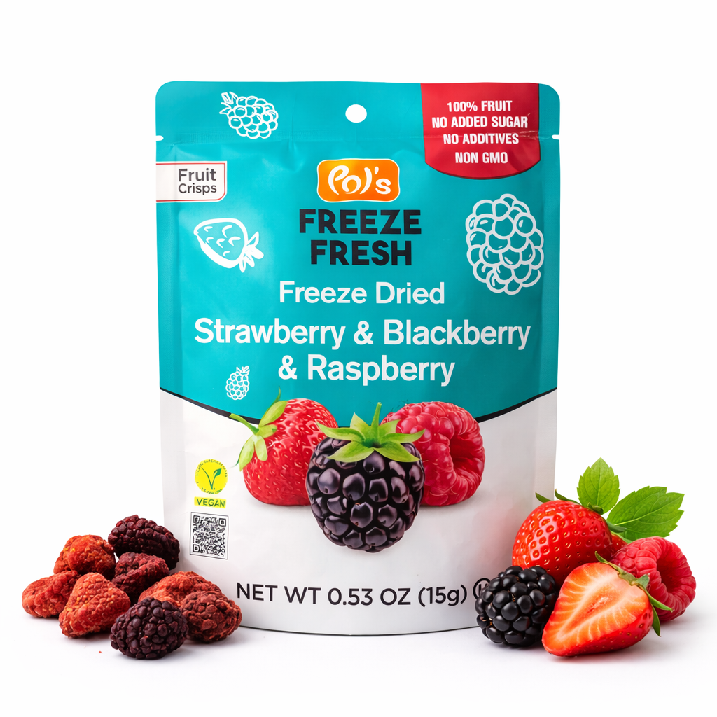 Pol's Freeze Dried Strawberry & Blackberry & Raspberry 15g (Vegan)