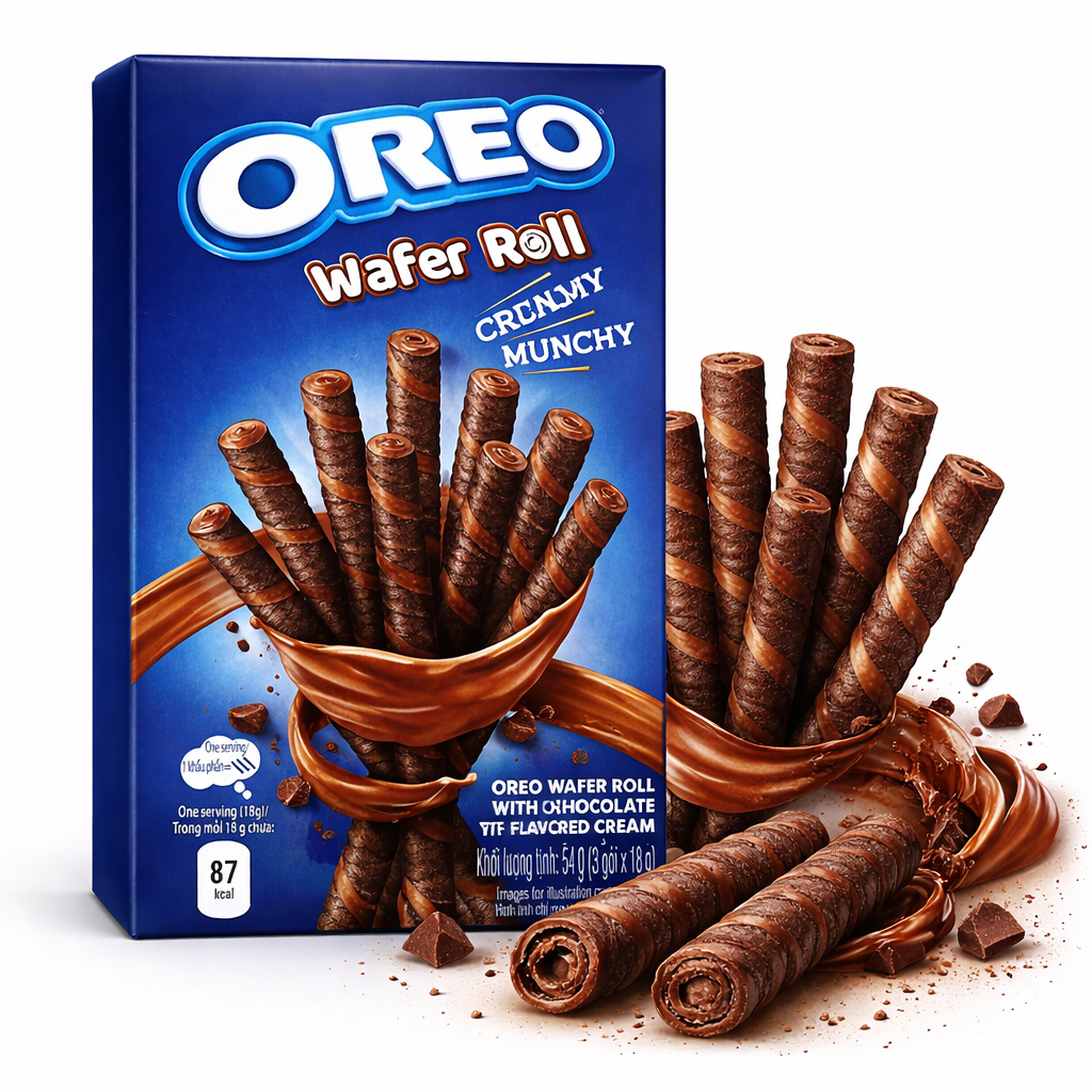 Oreo Wafer Roll Creamy Munchy 54g (MHD 24.01.26)