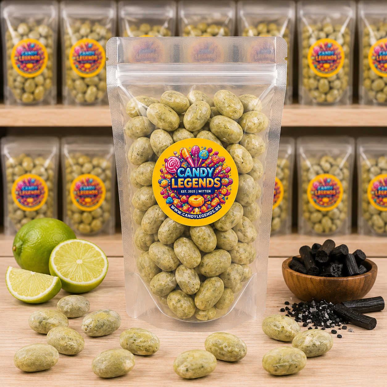 Salzlakritz Limetten Kugeln 300g Einzelsorte